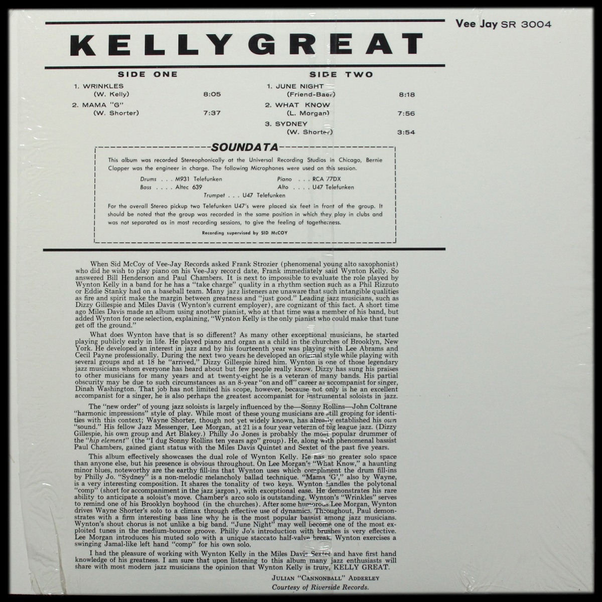 LP Wynton Kelly — Kelly Great фото 2
