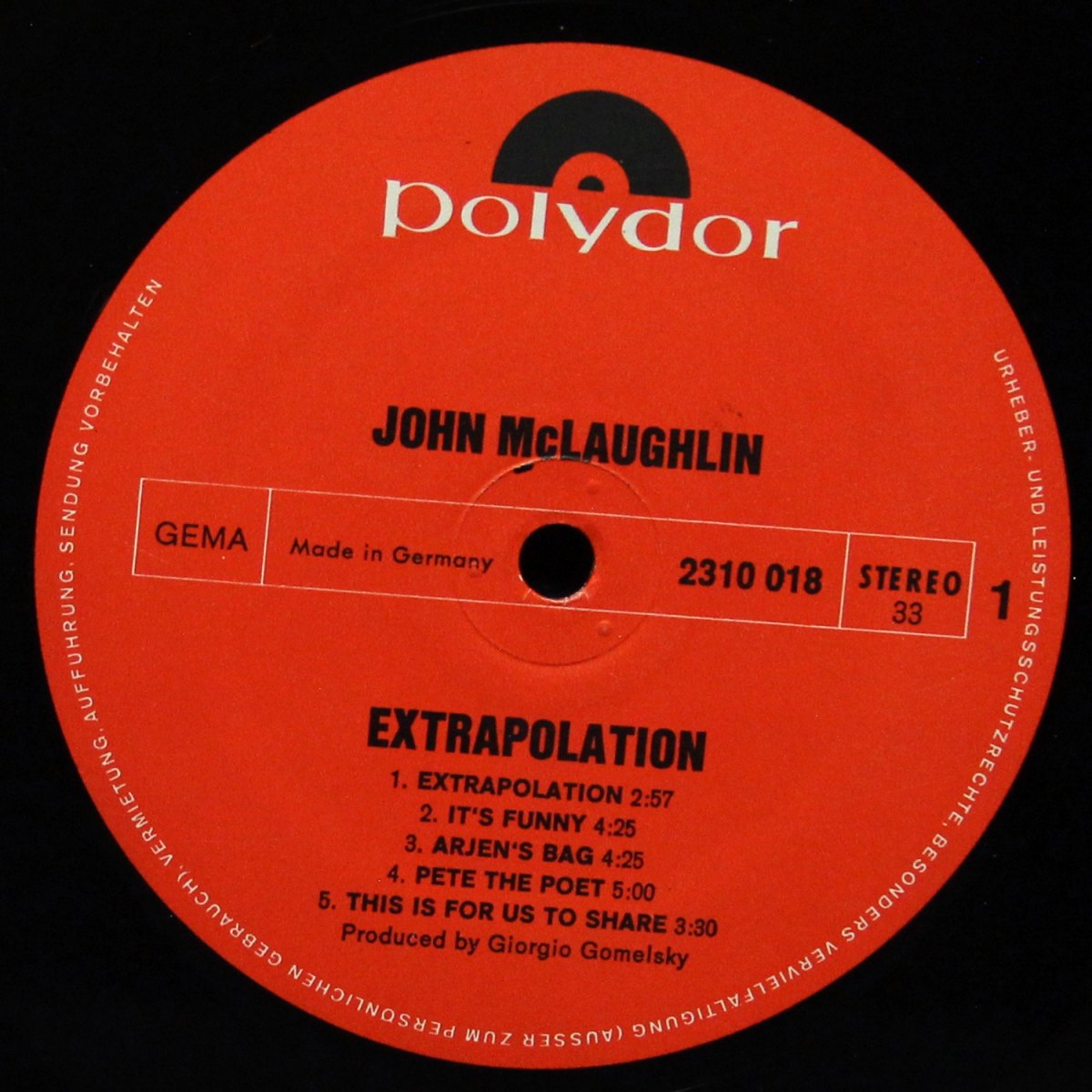 LP John McLaughlin — Extrapolation фото 3