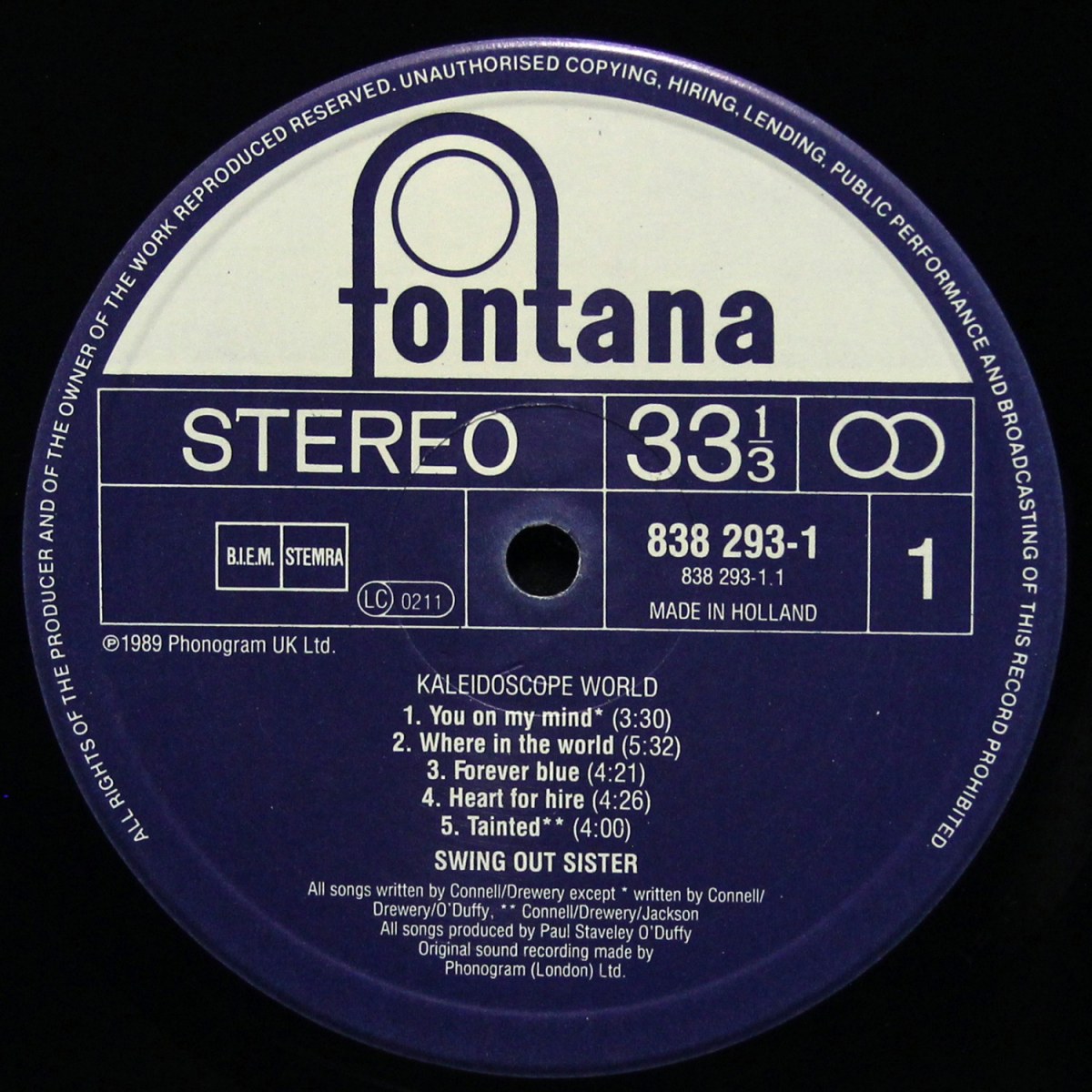 LP Swing Out Sister — Kaleidoscope World фото 2
