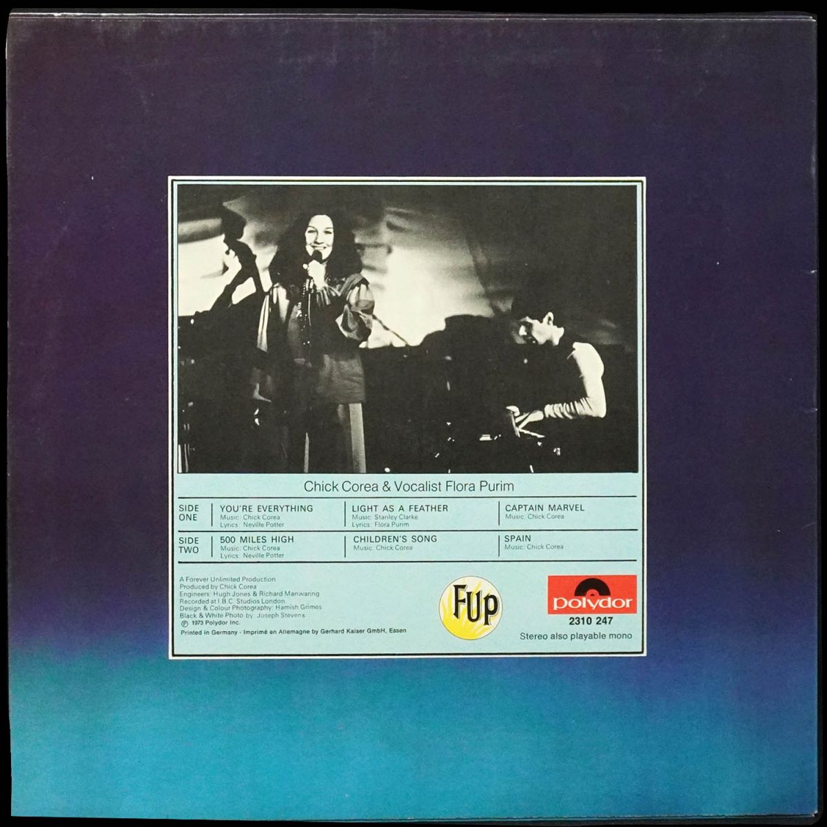 LP Chick Corea — Light As A Feather фото 2