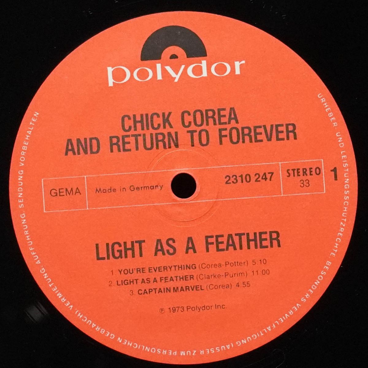 LP Chick Corea — Light As A Feather фото 3