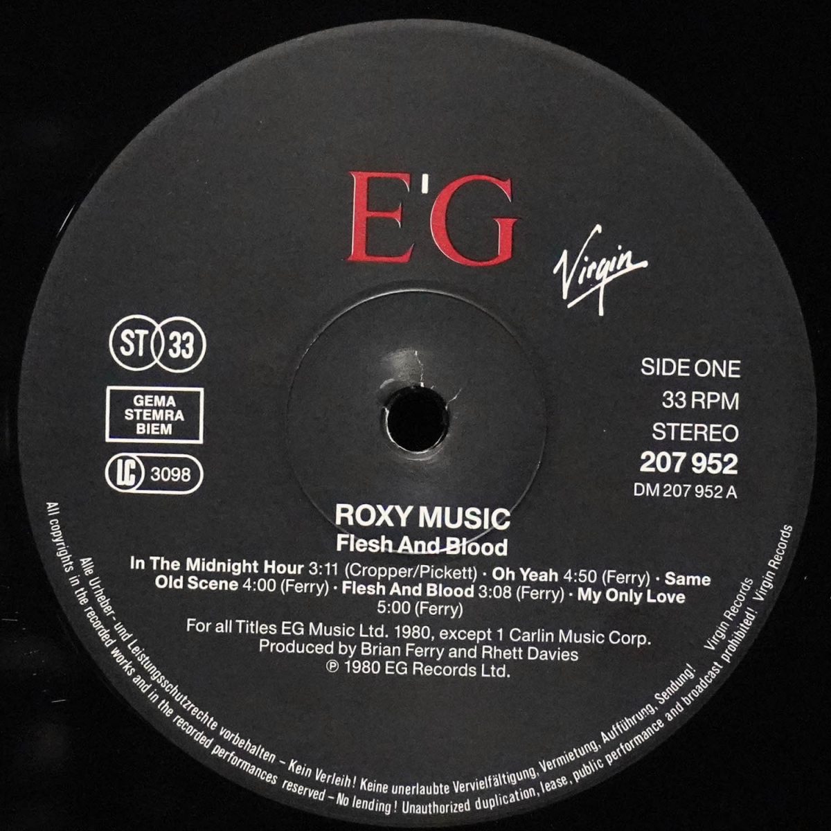 LP Roxy Music — Flesh + Blood фото 3