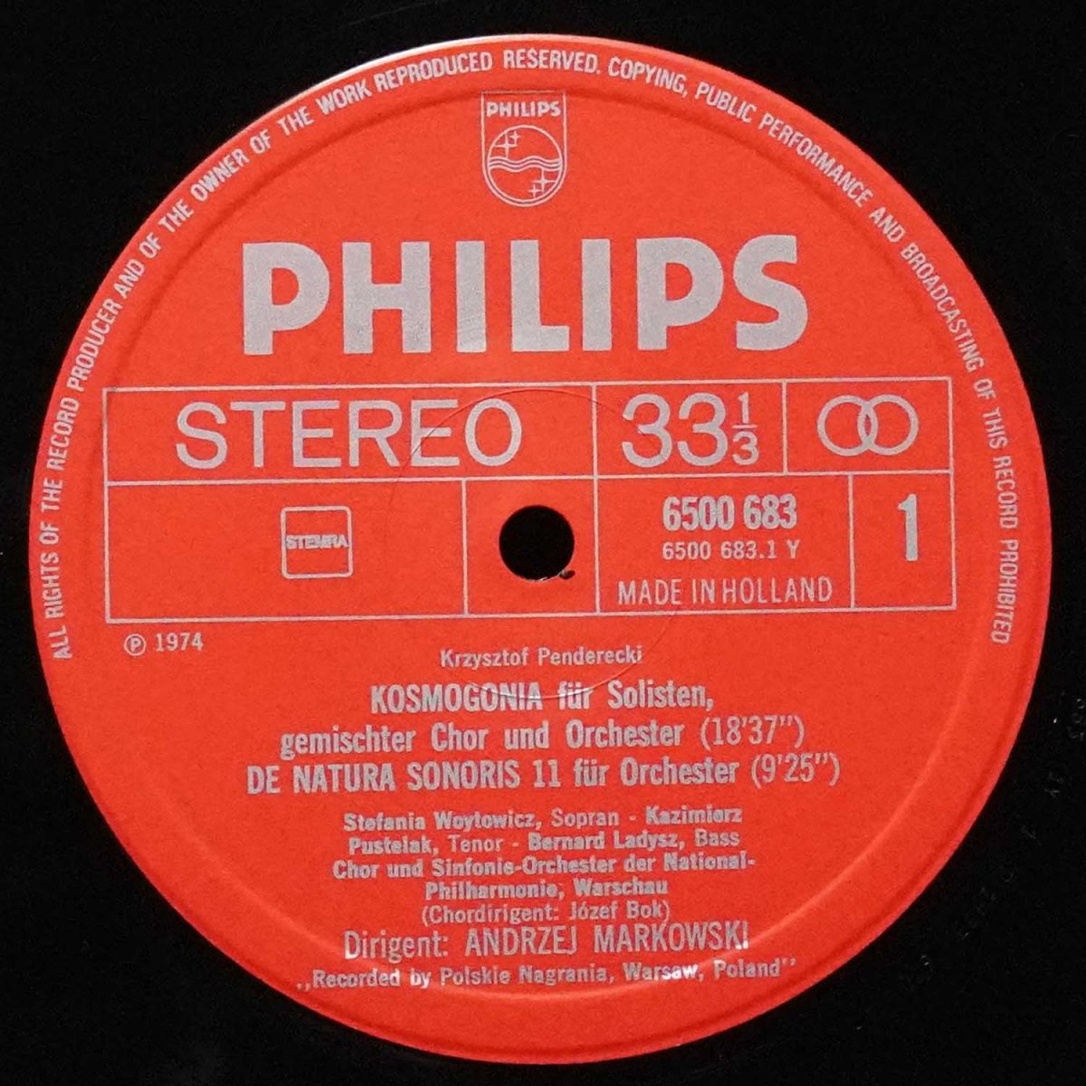 LP Krzysztof Penderecki — Kosmogonia фото 3