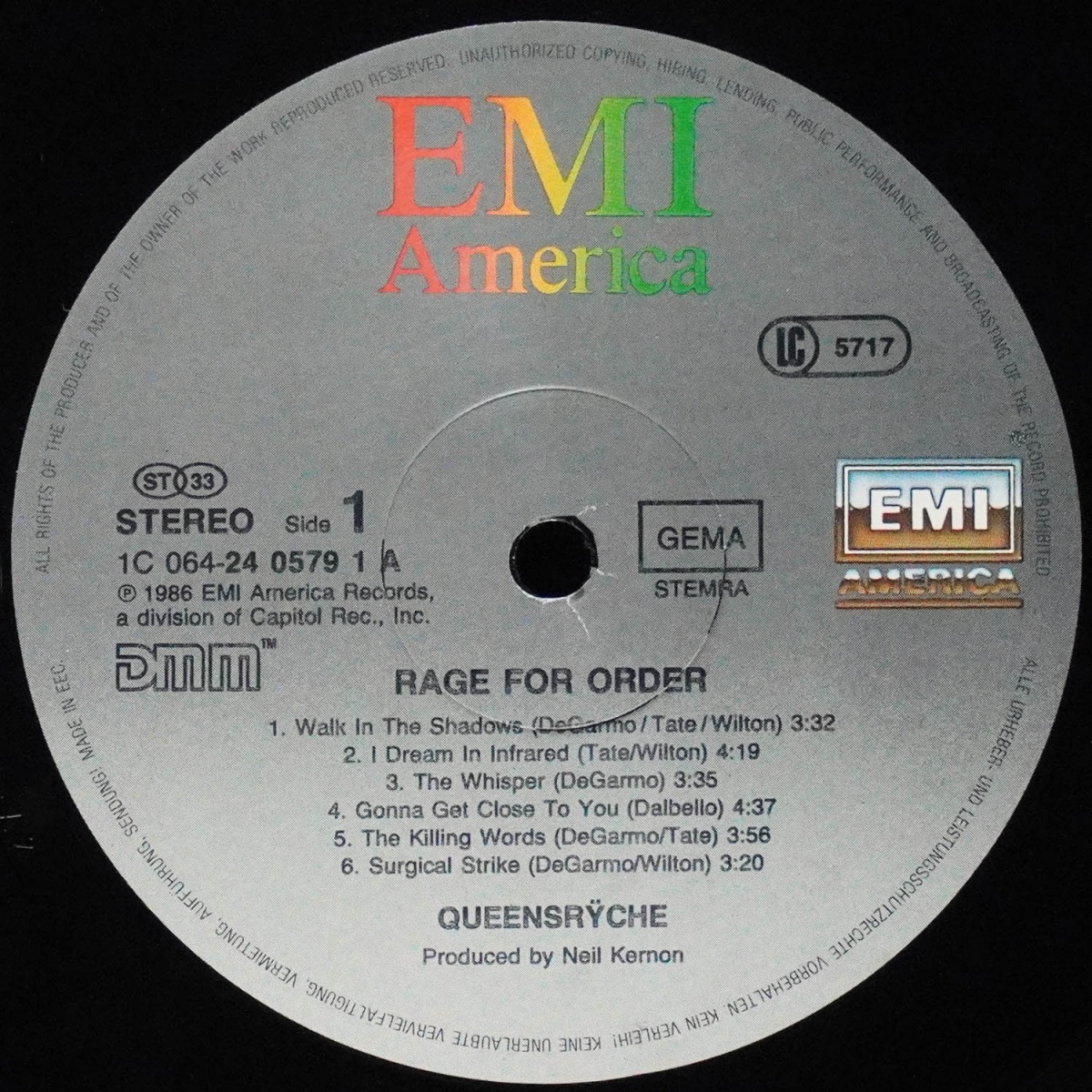 LP Queensryche — Rage For Order фото 3