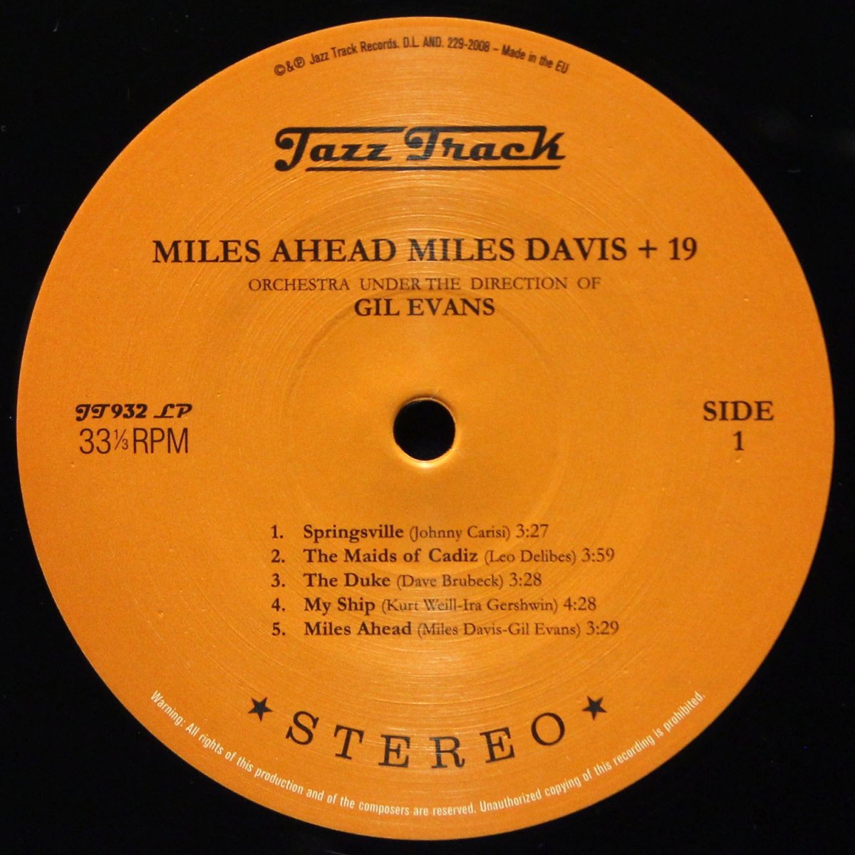 LP Miles Davis — Miles Ahead фото 2