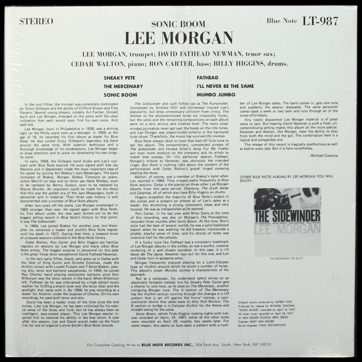 LP Lee Morgan — Sonic Boom фото 3