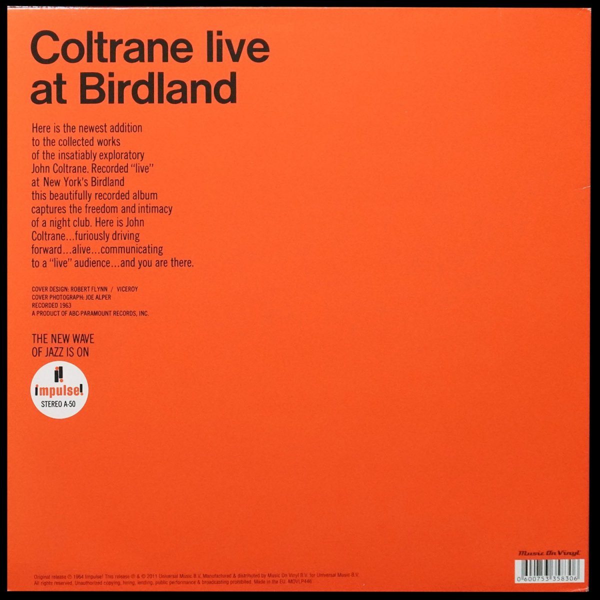 LP John Coltrane — Live At Birdland фото 2