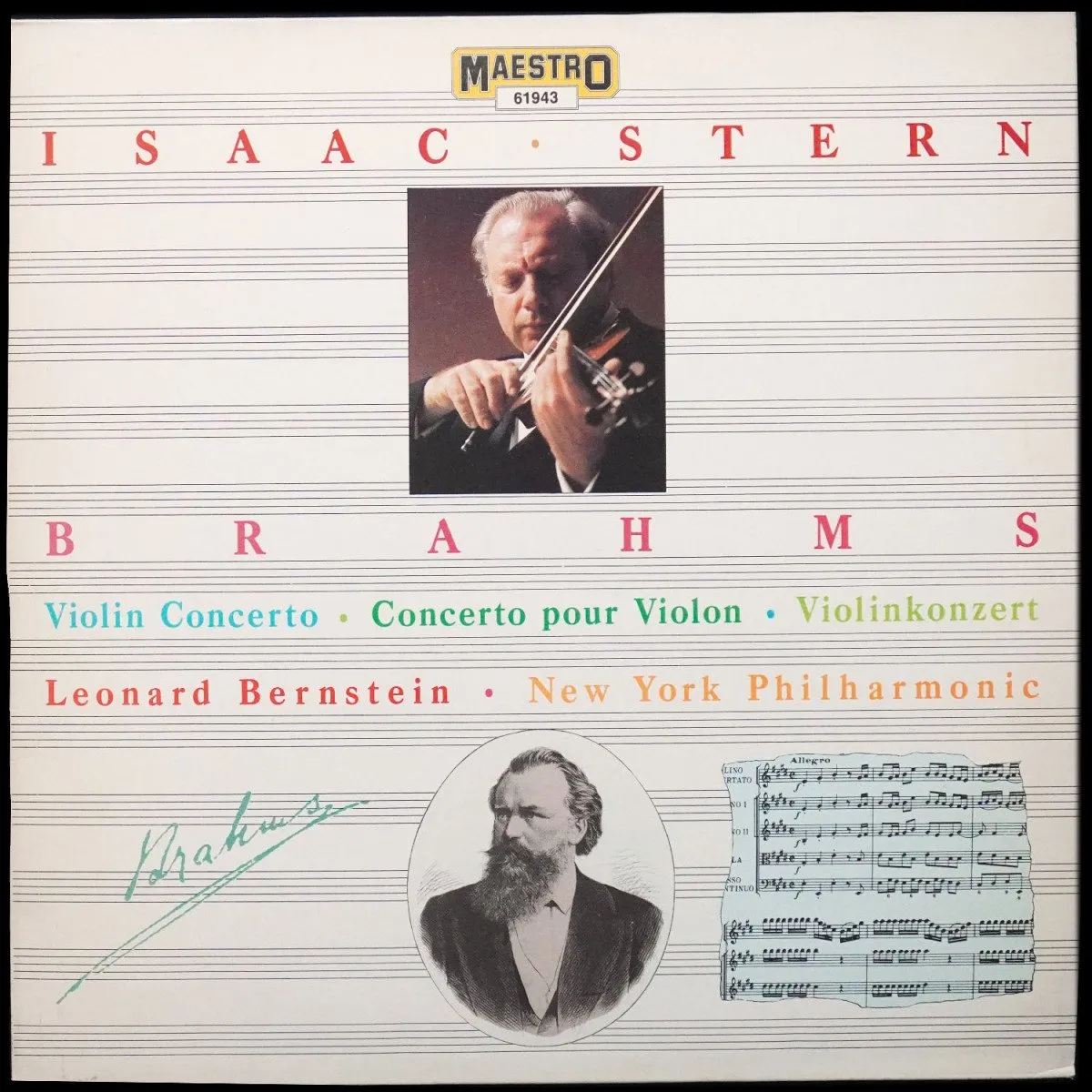 LP Isaac Stern — Brahms: Violin Concerto - Concerto Pour Violon - Violinkonzert фото