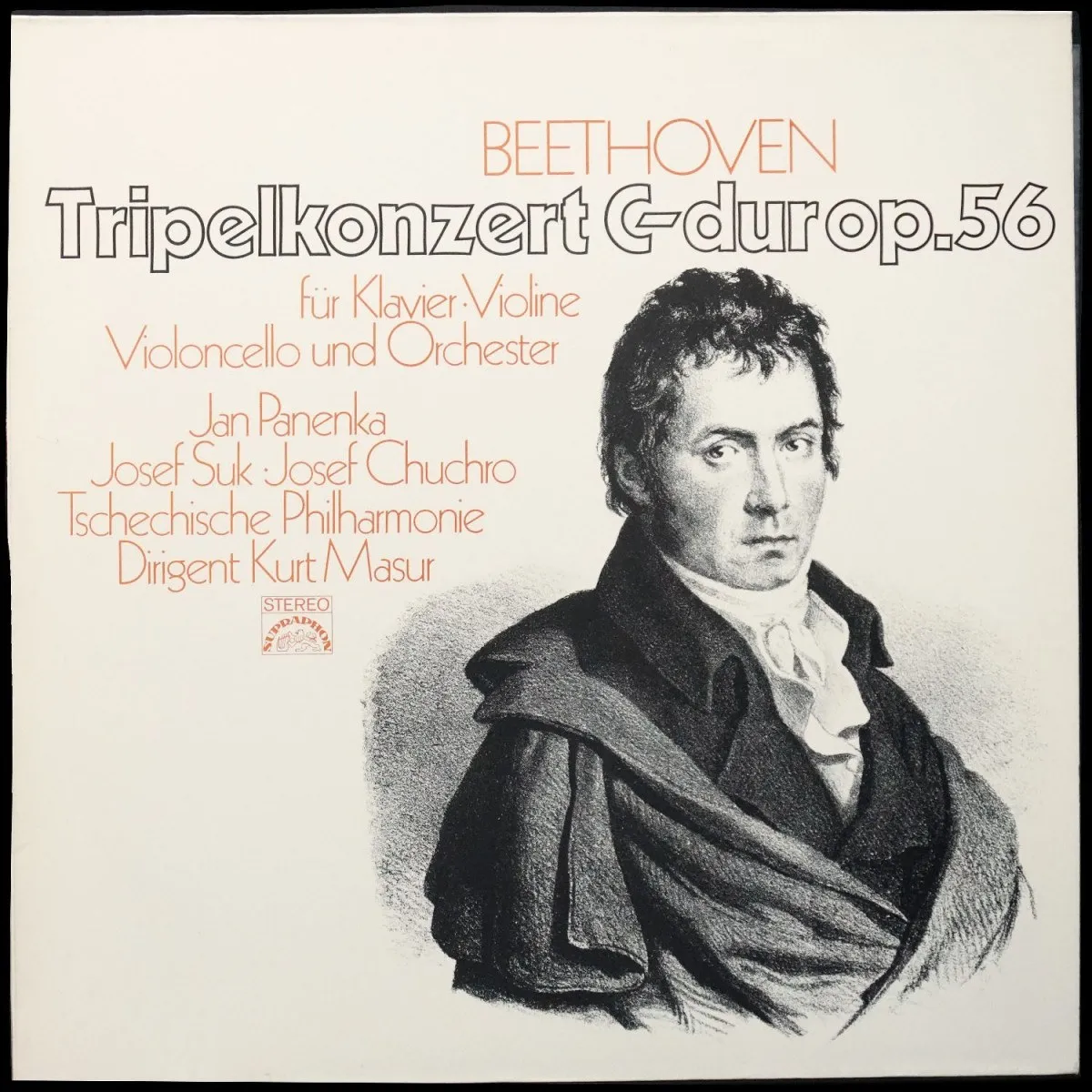 LP Kurt Masur — Beethoven: Tripelkonzert C-dur Op. 56 Für Klavier Violine Violoncello Und Orchester фото