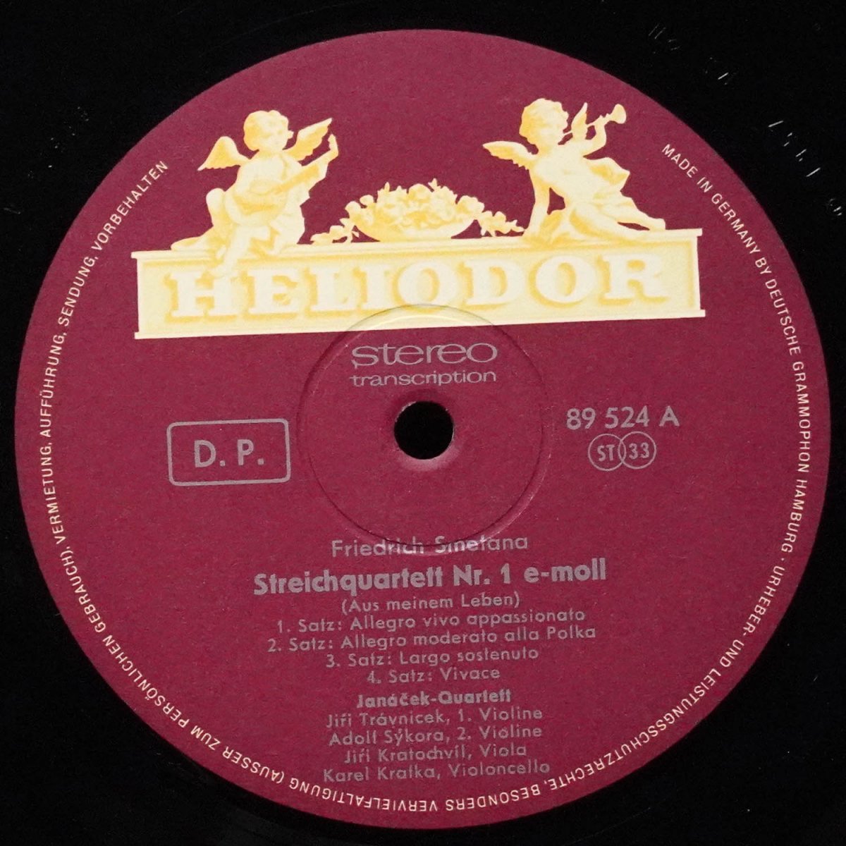 LP Leos Janacek — Smetana: Streichquartett E-moll »Aus Meinem Leben« / Strieichquartett Nr. 2 »Intime Briefe« фото 2