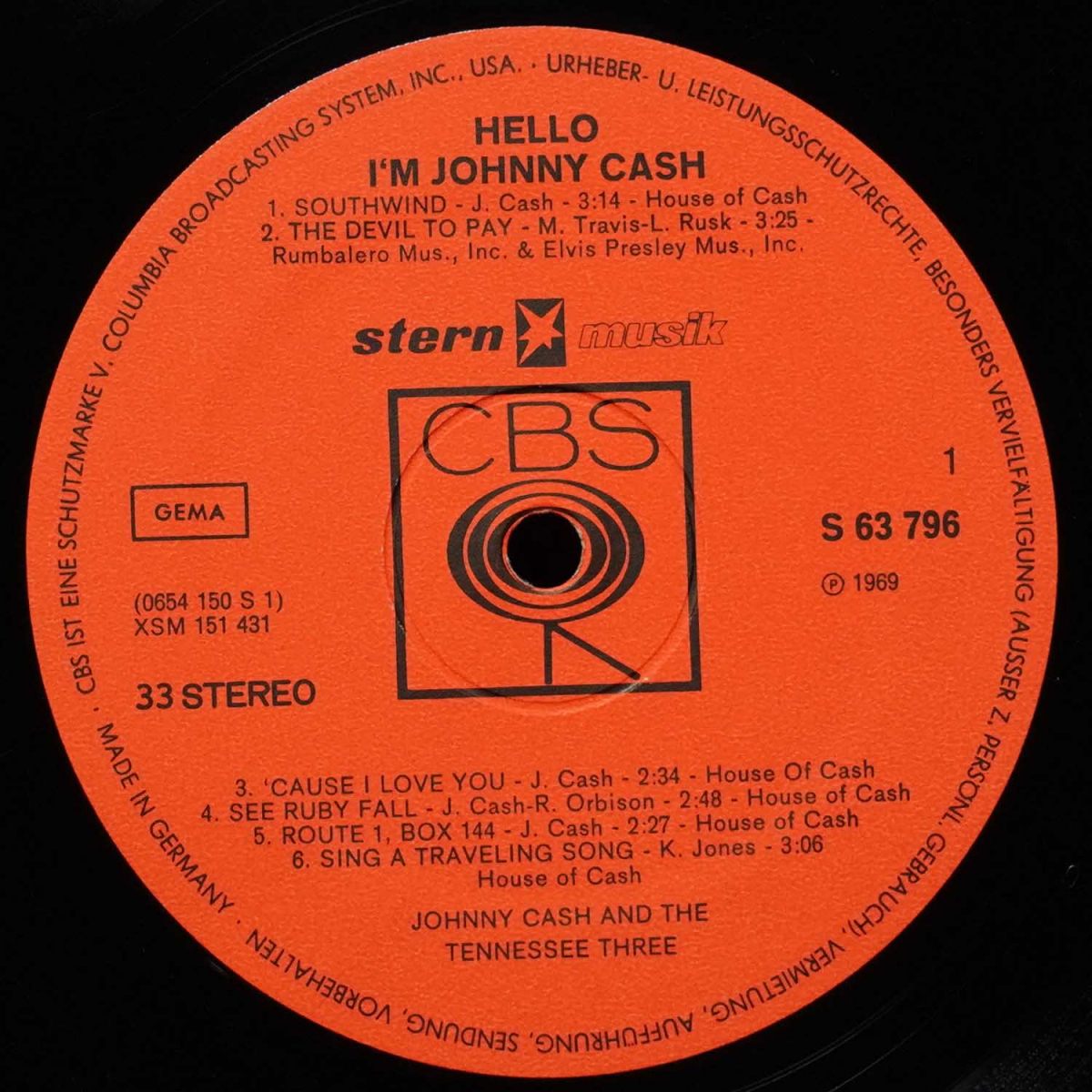 LP Johnny Cash — Hello, I'm Johnny Cash фото 3