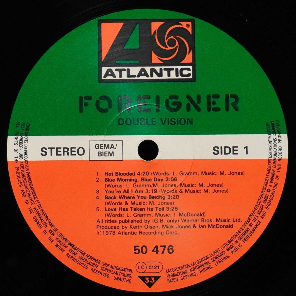 LP Foreigner — Double Vision фото 3