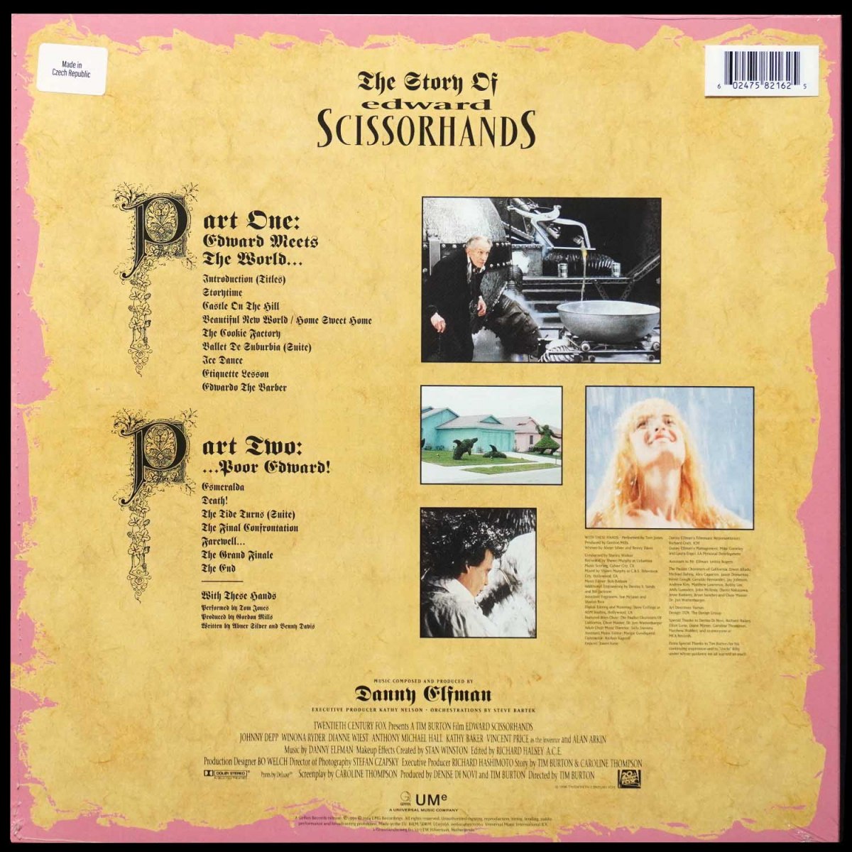 LP Danny Elfman — Edward Scissorhands (Original Motion Picture Soundtrack) (цветной винил) фото 2