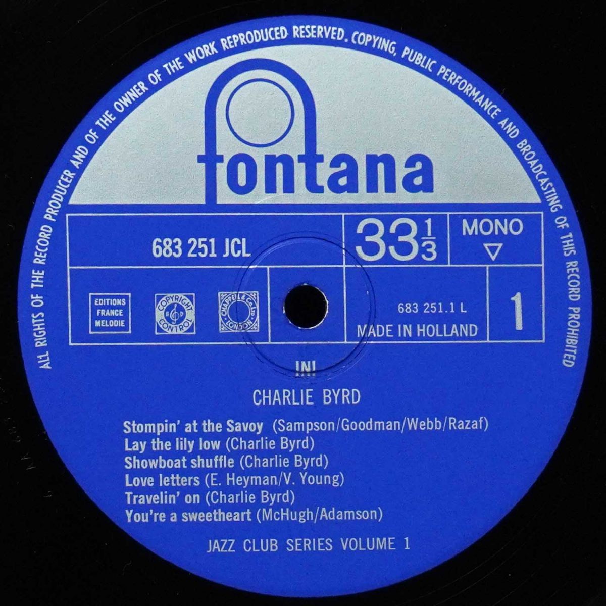 LP Charlie Byrd — In! (моно) фото 2