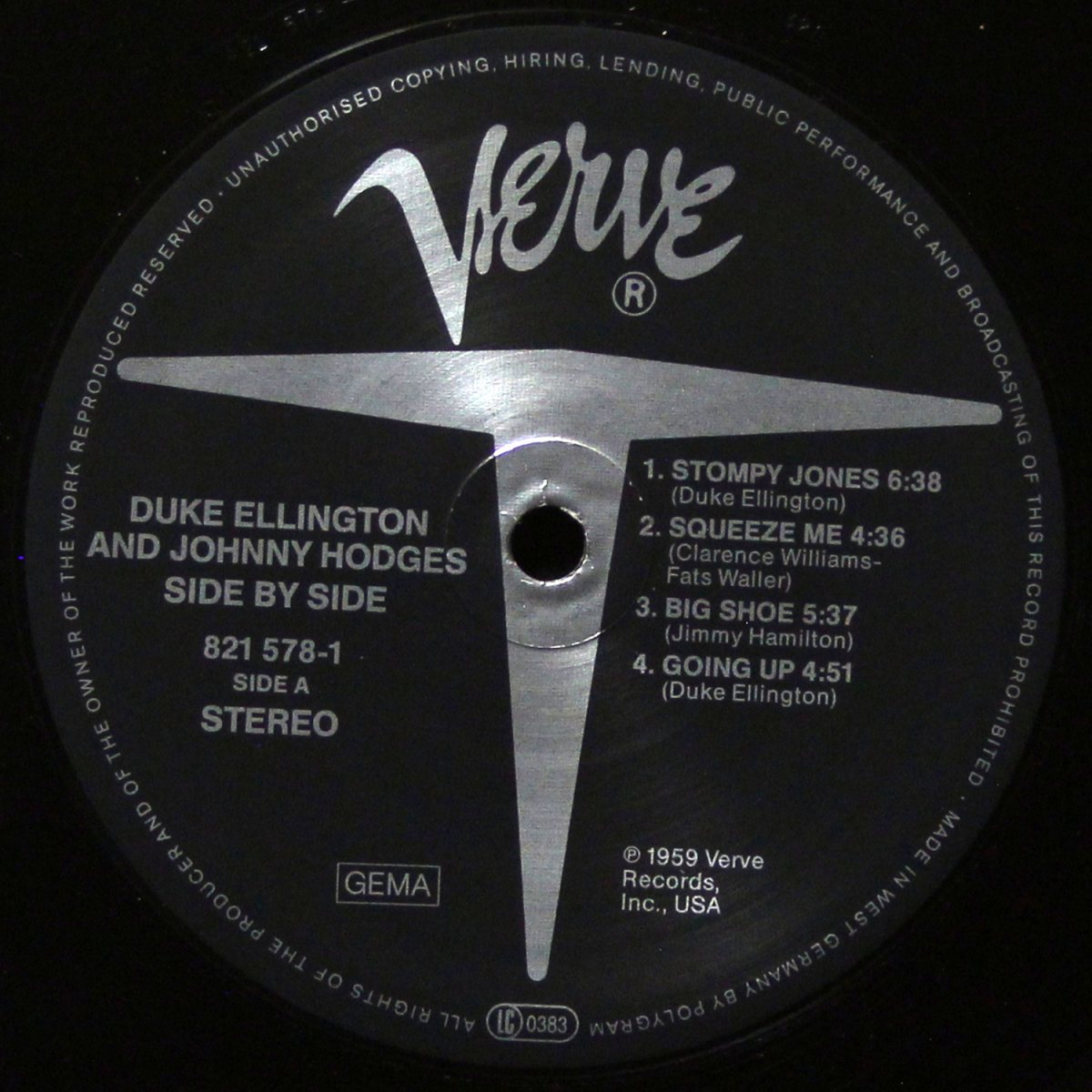 LP Duke Ellington — Side By Side фото 3