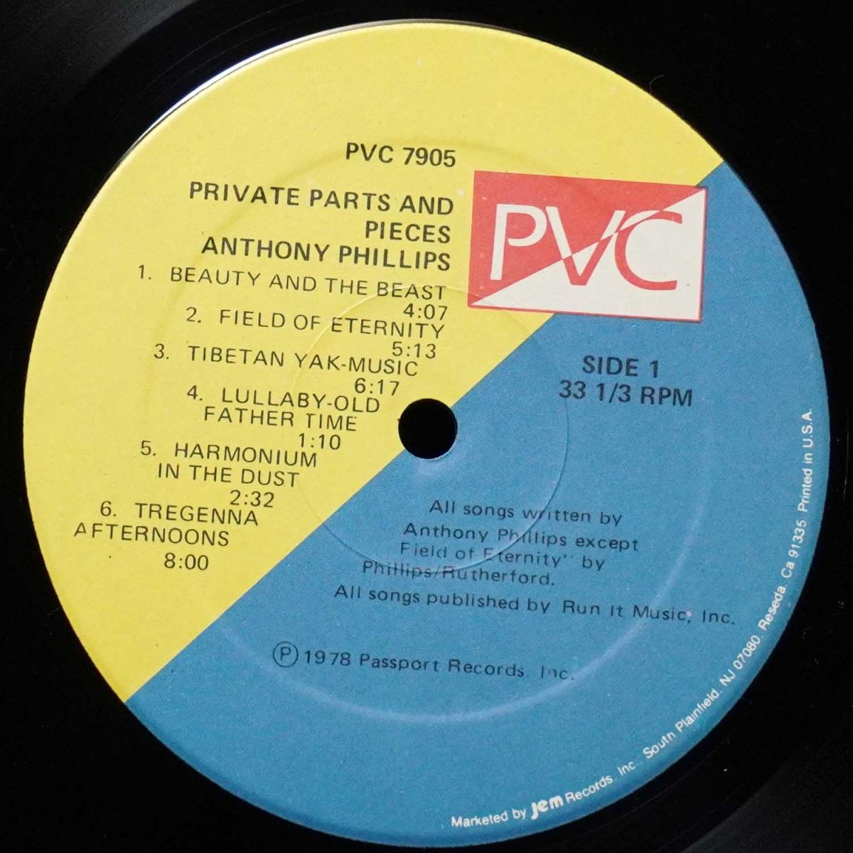 LP Anthony Phillips — Private Parts And Pieces фото 3