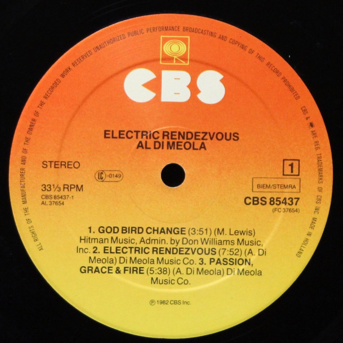 LP Al Di Meola — Electric Rendezvous фото 2