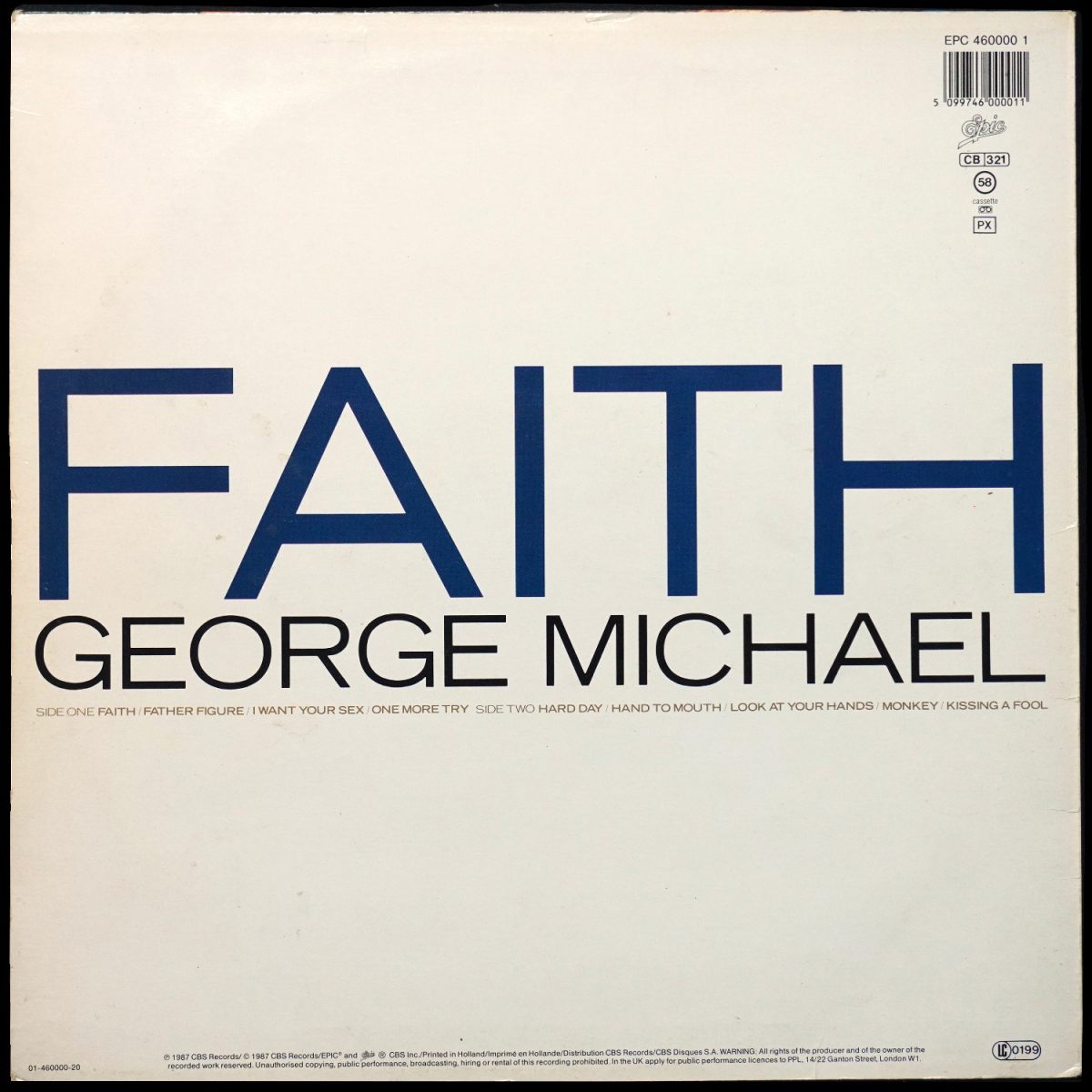 LP George Michael — Faith фото 2