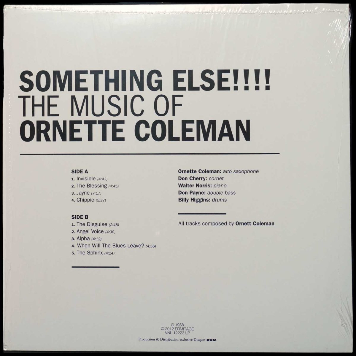 LP Ornette Coleman — Something Else!!!! фото 2