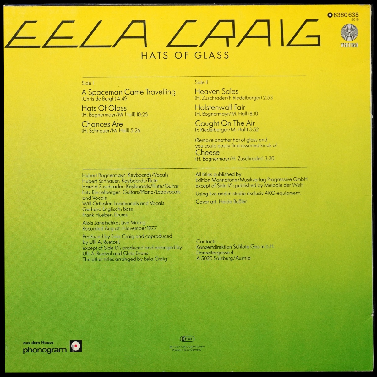 LP Eela Craig — Hats Of Glass фото 3