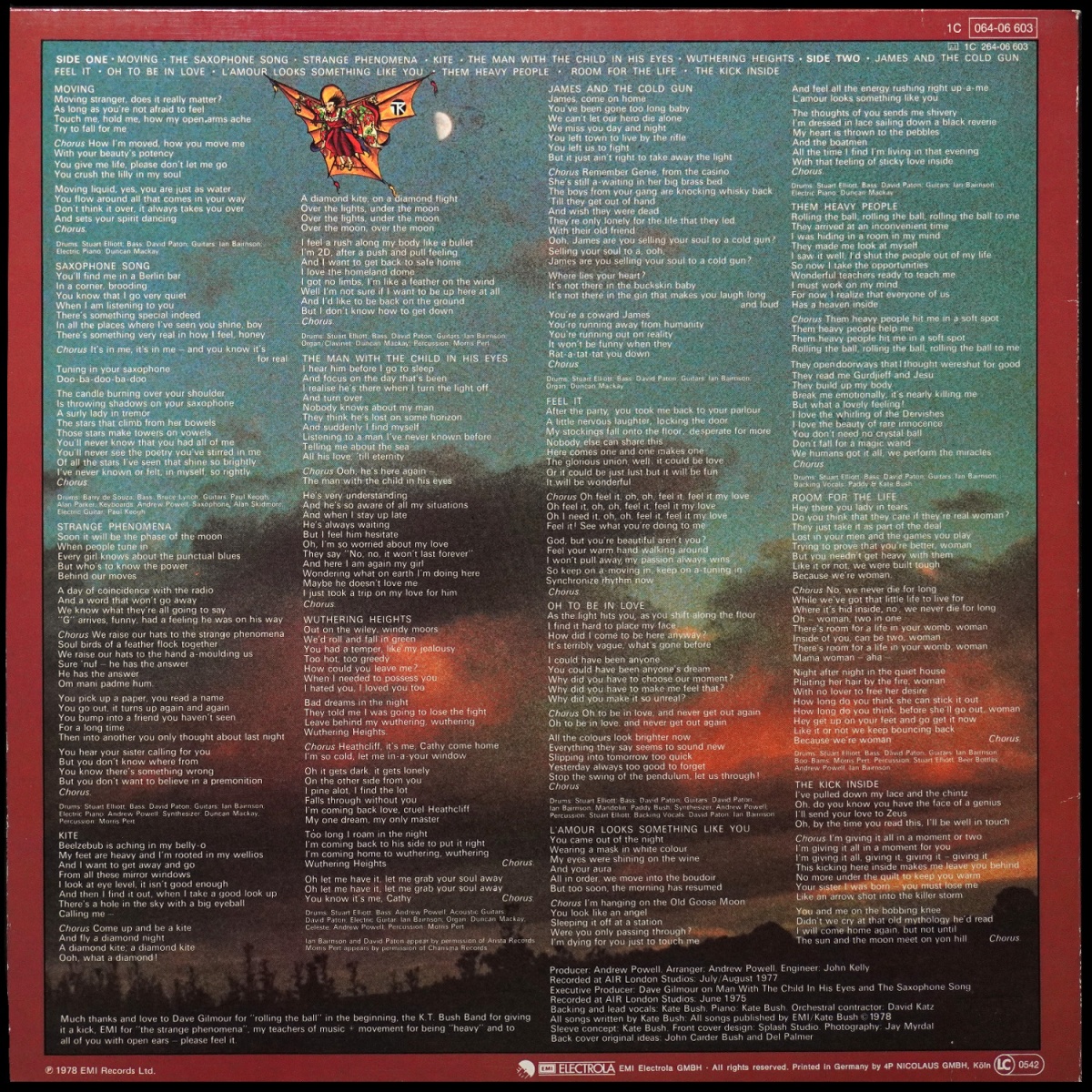 LP Kate Bush — Kick Inside фото 3