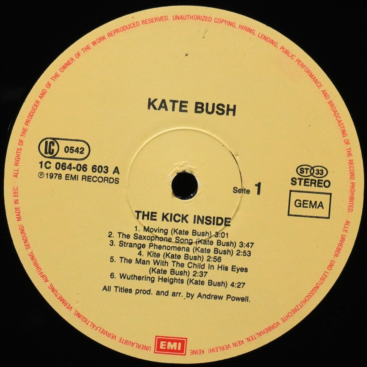 LP Kate Bush — Kick Inside фото 2