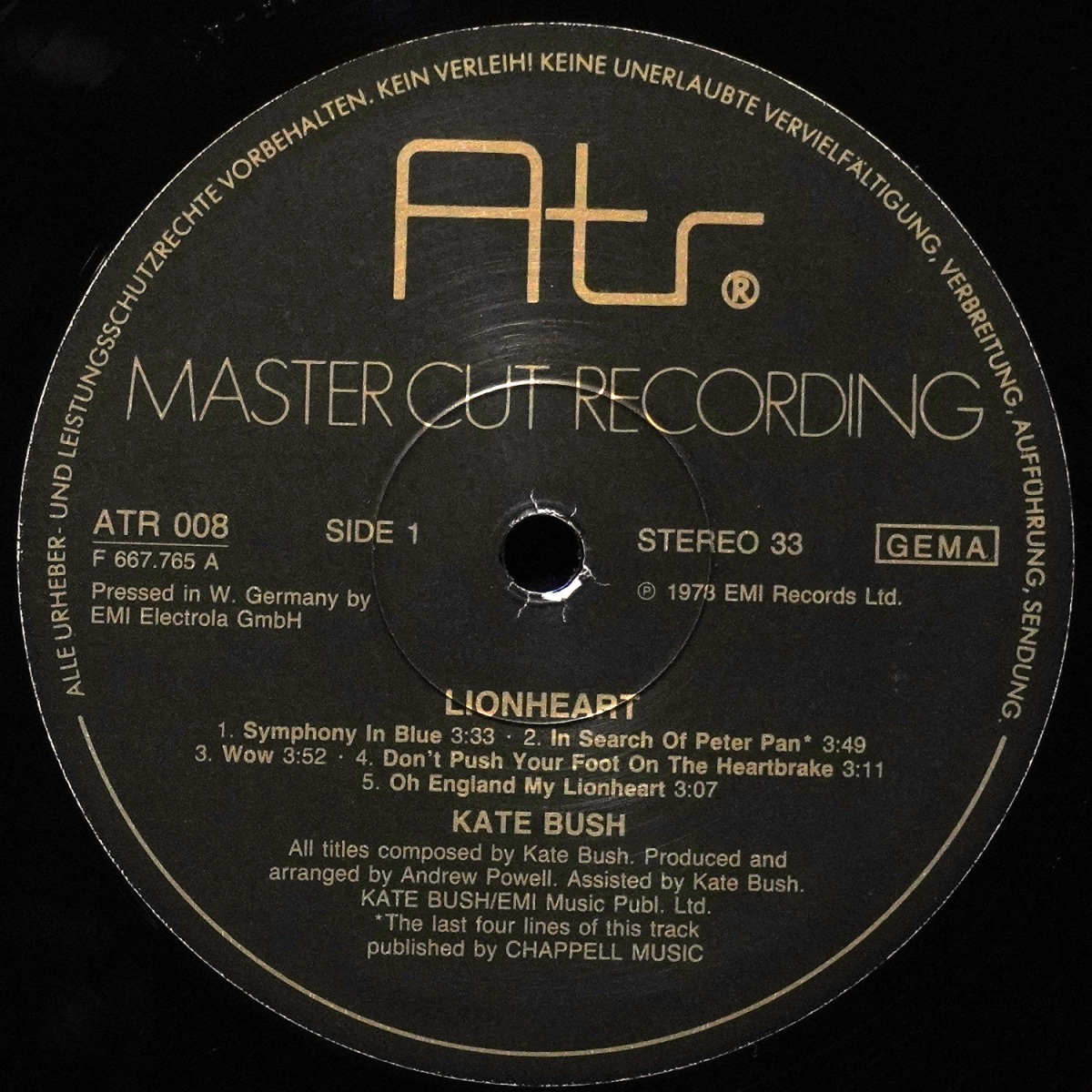 LP Kate Bush — Lionheart фото 2