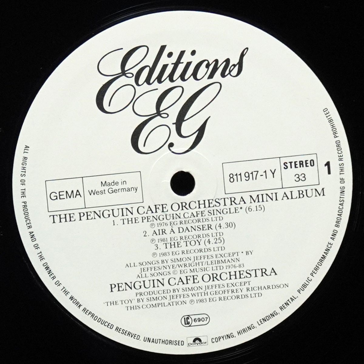 LP Penguin Cafe Orchestra — Penguin Cafe Orchestra Mini Album фото 2