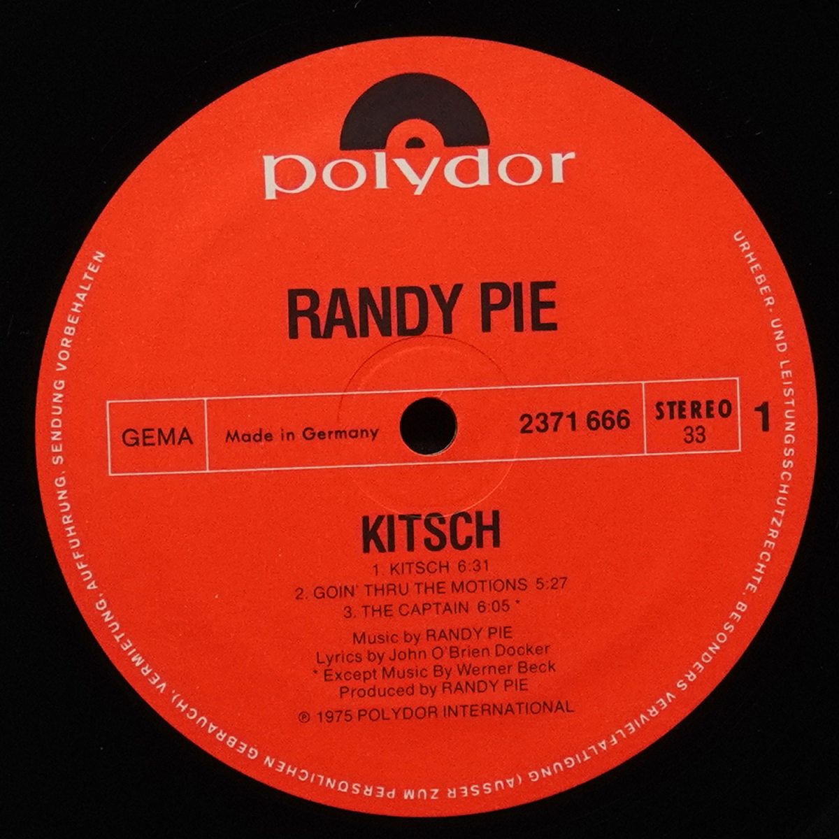 LP Randy Pie — Kitsch фото 3