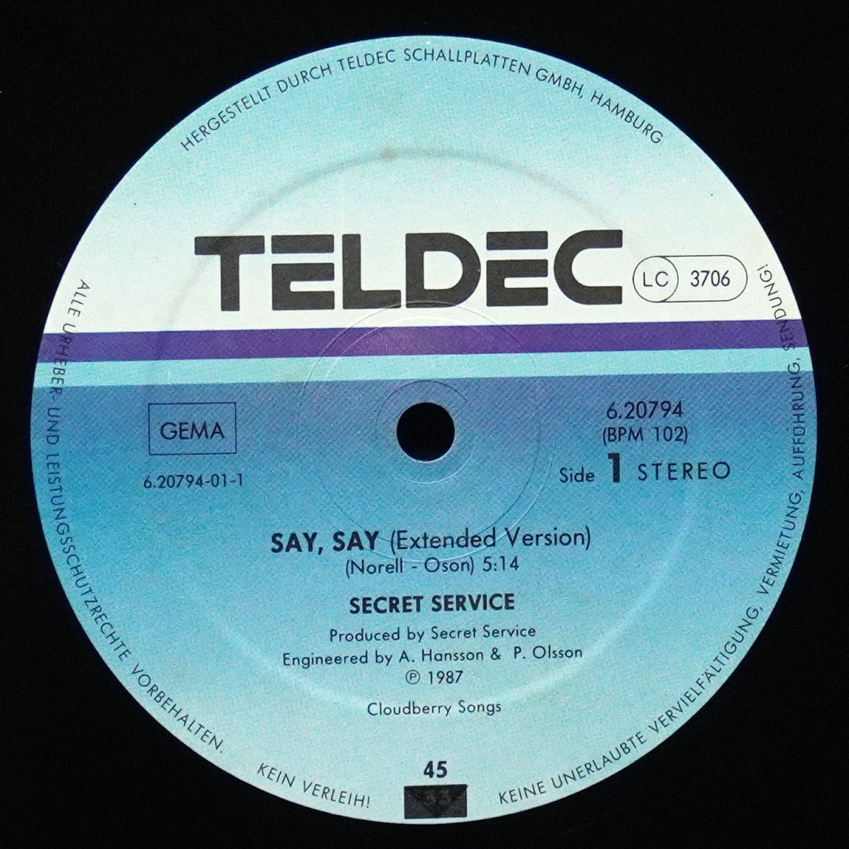 LP Secret Service — Say, Say (макси сингл) фото 2