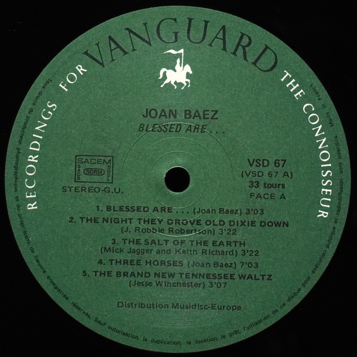 LP Joan Baez — Night They Drove Old Dixie Down фото 3