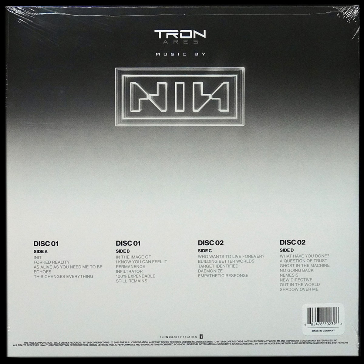 LP Nine Inch Nails — Tron: Ares (Original Motion Picture Soundtrack) (2LP,  цветной винил) фото 2