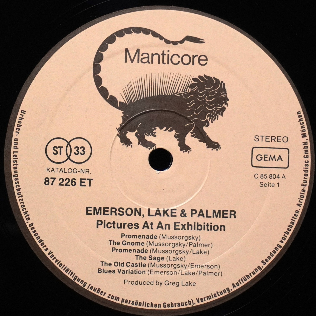 LP Emerson, Lake & Palmer — Pictures At An Exhibition фото 3