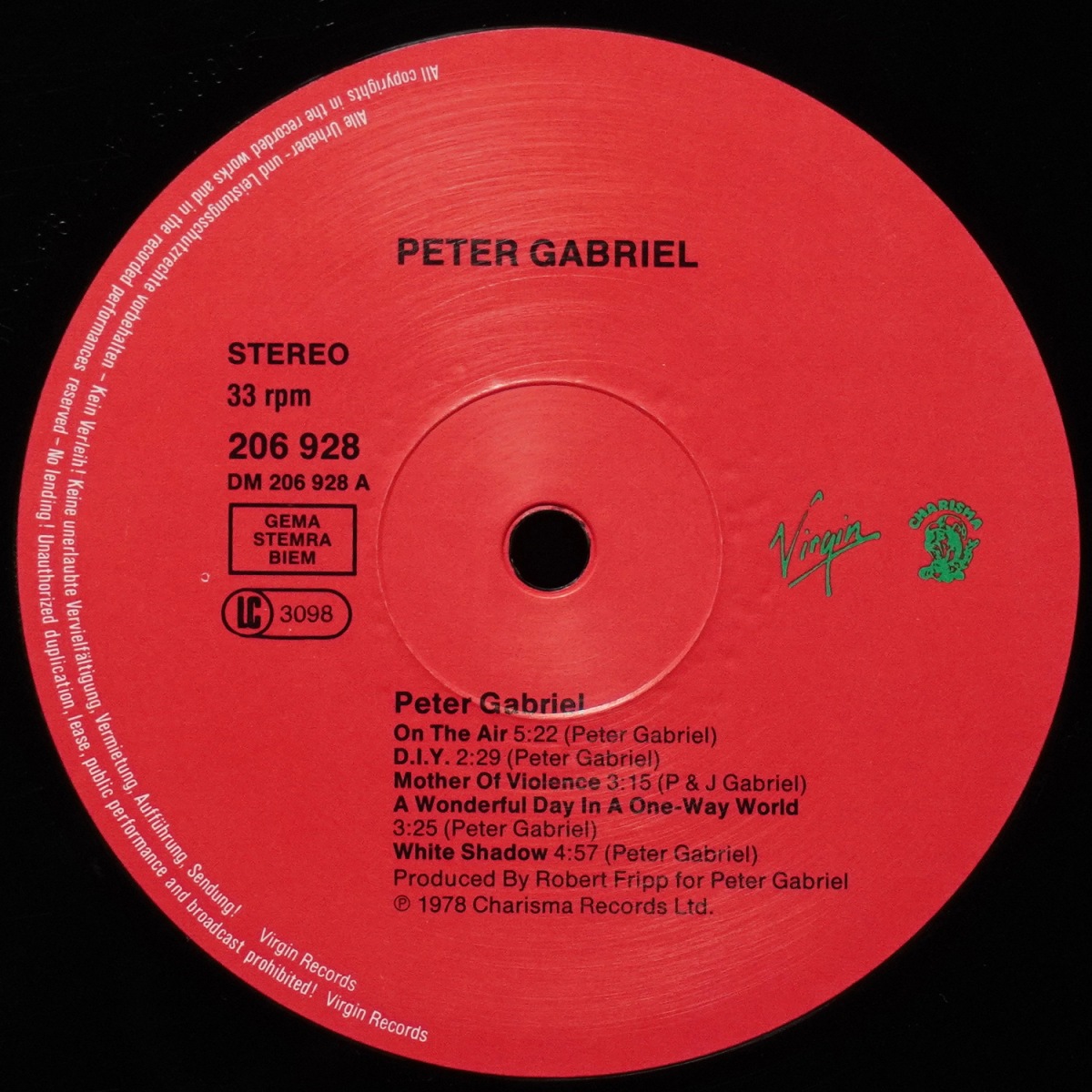 LP Peter Gabriel — Peter Gabriel фото 3