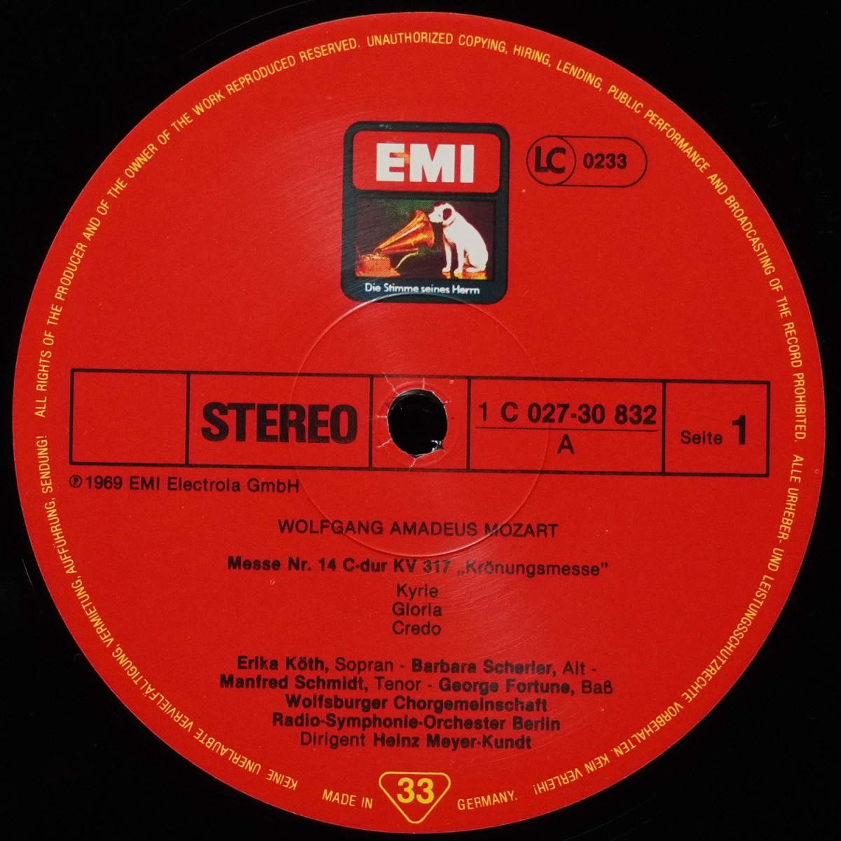 LP Heinz Meyer-Kundt — Mozart: Kronungsmesse фото 3