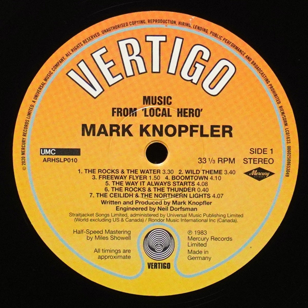 LP Mark Knopfler — Local Hero (+ obi) фото 3