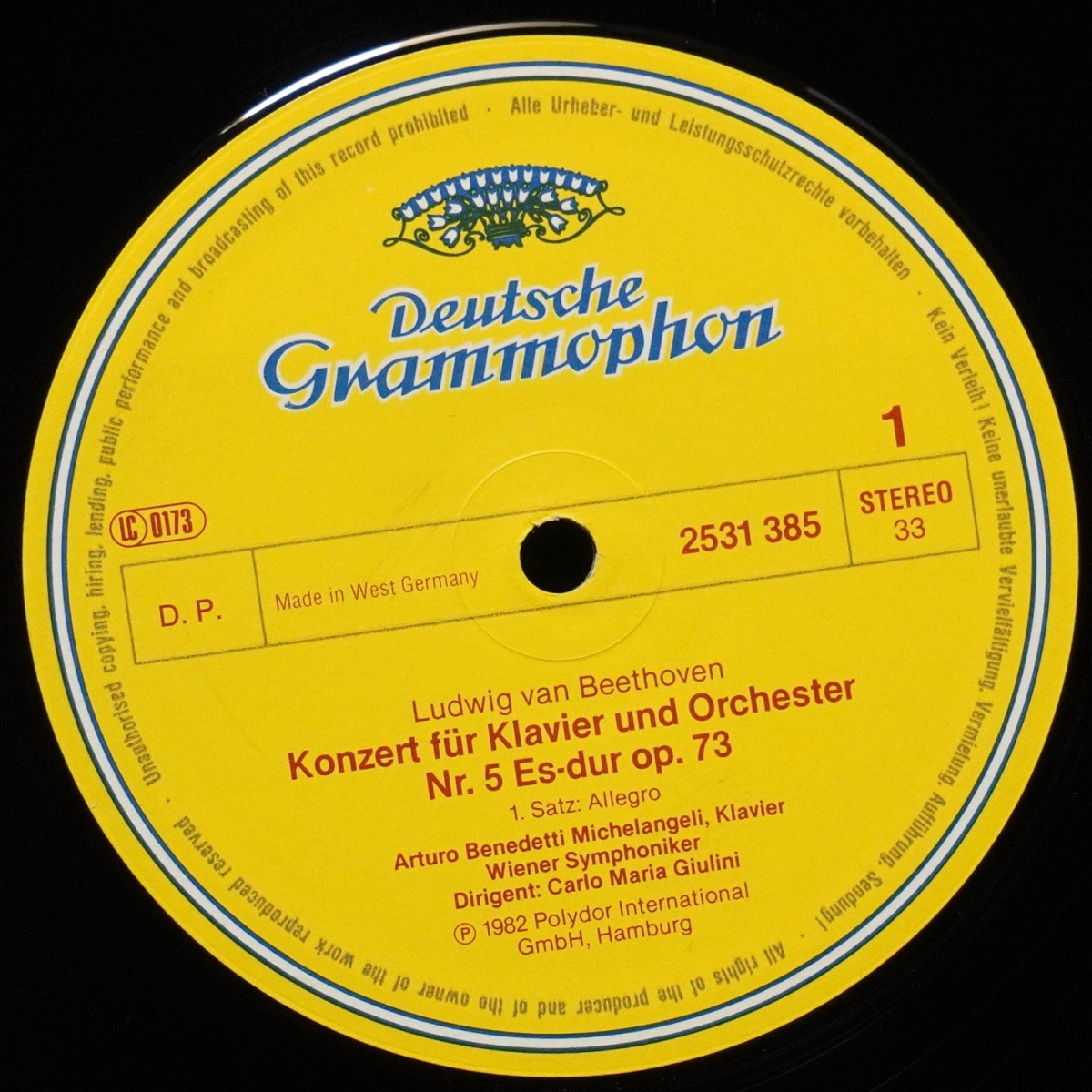 LP Carlo Maria Giulini — Beethoven:Klavierkonzert No. 5 = 'Emperor' Concerto фото 2