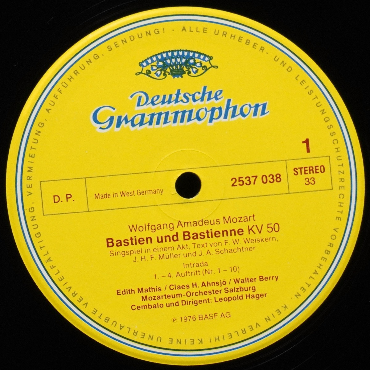LP Leopold Hager — Mozart: Bastien Und Bastienne (+ буклет) фото 2