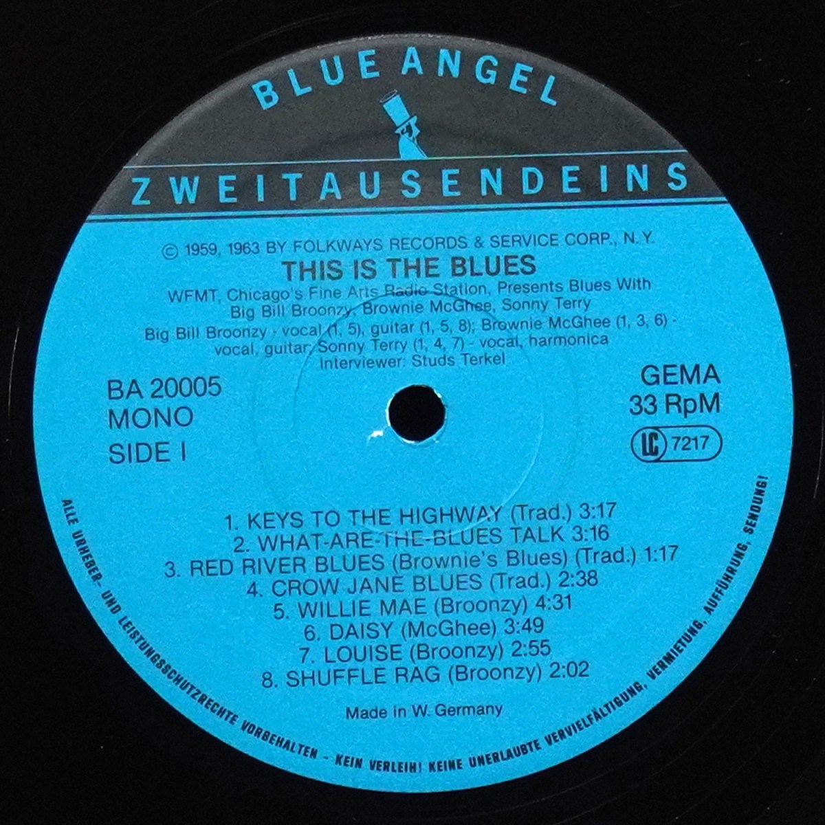 LP Big Bill Broonzy — Blues With Big Bill Broonzy / Sonny Terry / Brownie McGhee фото 2