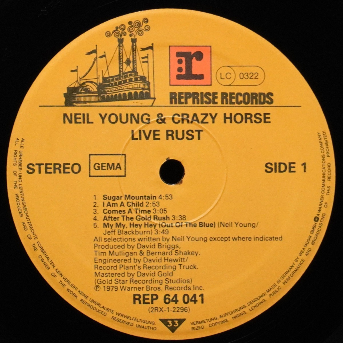 LP Neil Young — Live Rust (2LP) фото 3