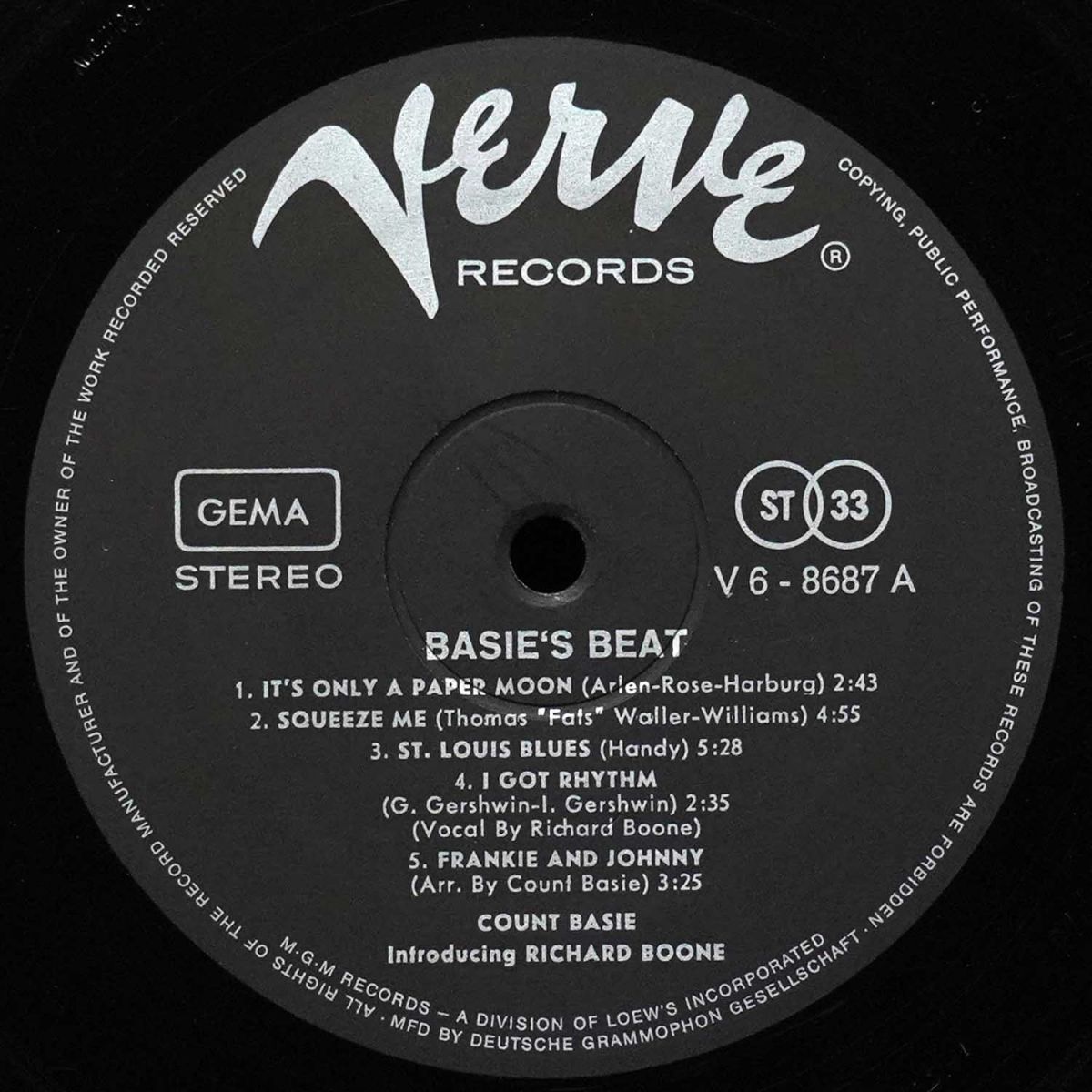 LP Count Basie — Basie's Beat фото 3