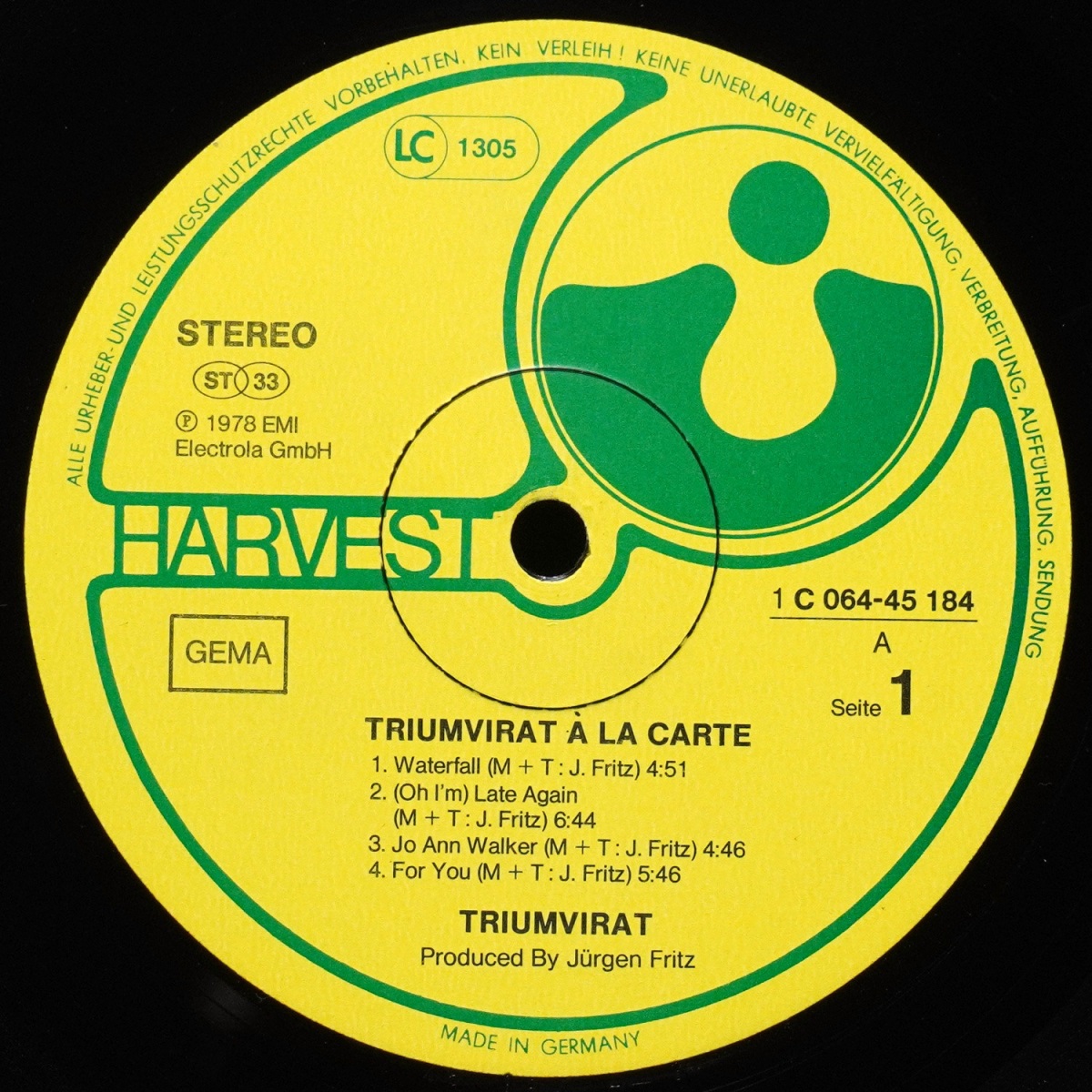 LP Triumvirat — A La Carte фото 3