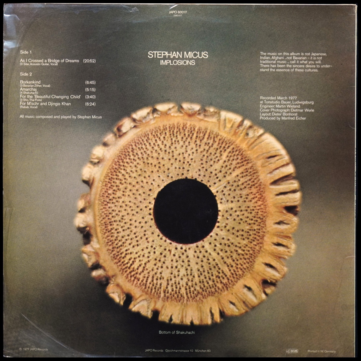 LP Stephan Micus — Implosions фото 2