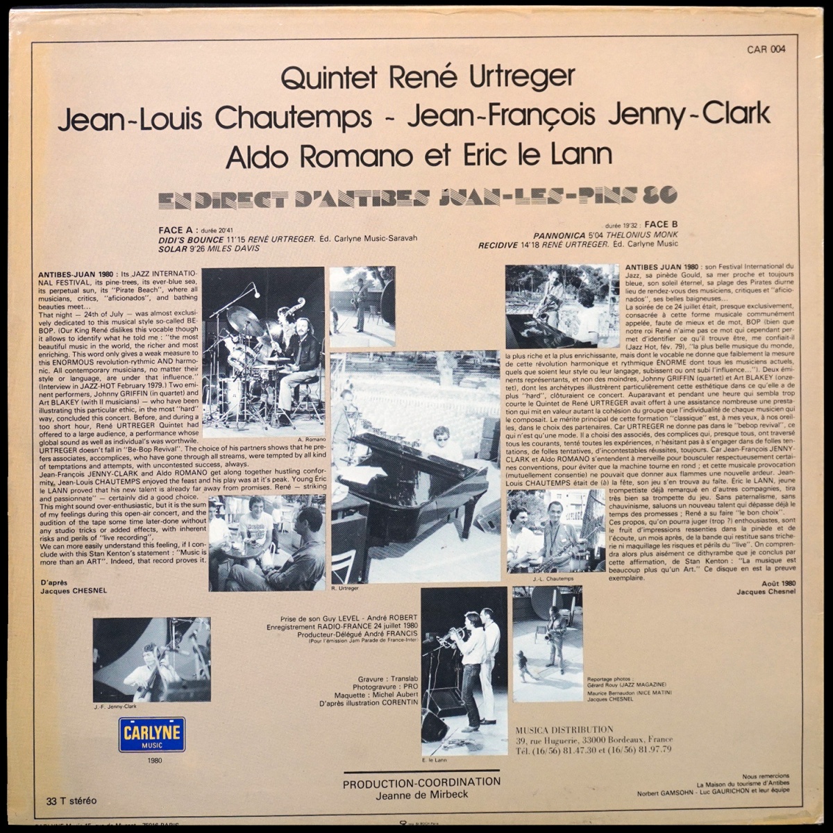 LP Quintet Rene Urtreger — En Direct D'Antibes фото 2