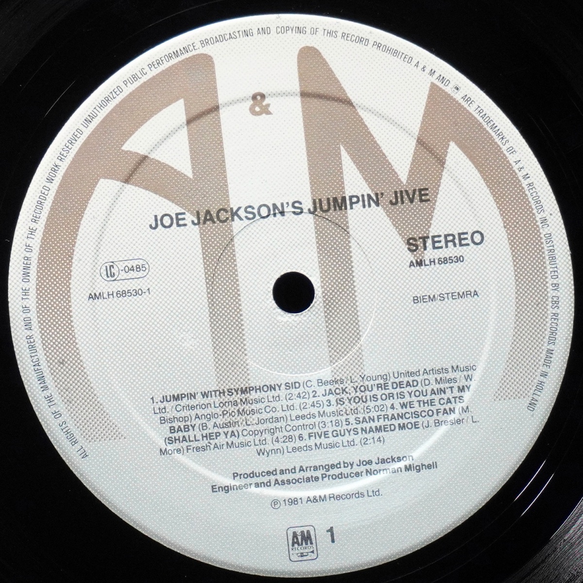LP Joe Jackson — Jumpin' Jive фото 3