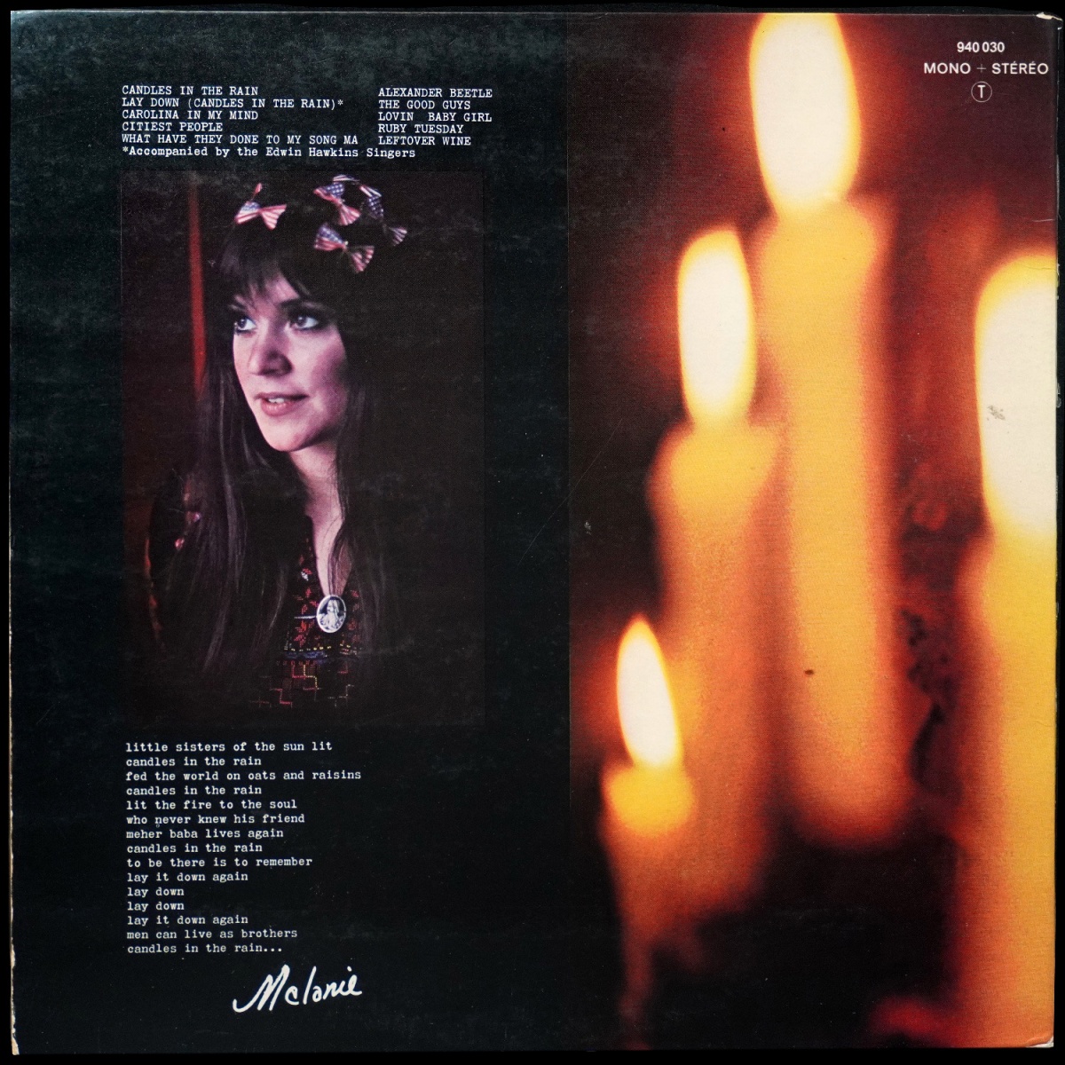 LP Melanie — Ils Ont Change Ma Chanson = Candles In The Rain фото 2