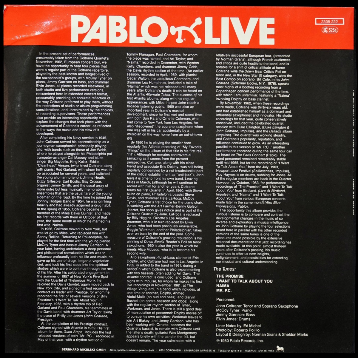 LP John Coltrane — European Tour фото 3