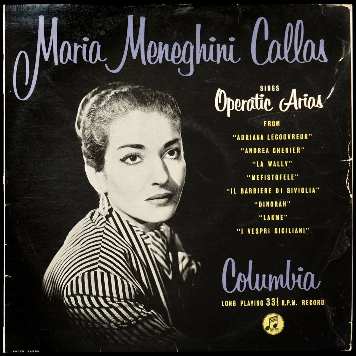 LP Maria Callas — Sings Operatic Arias (моно) фото