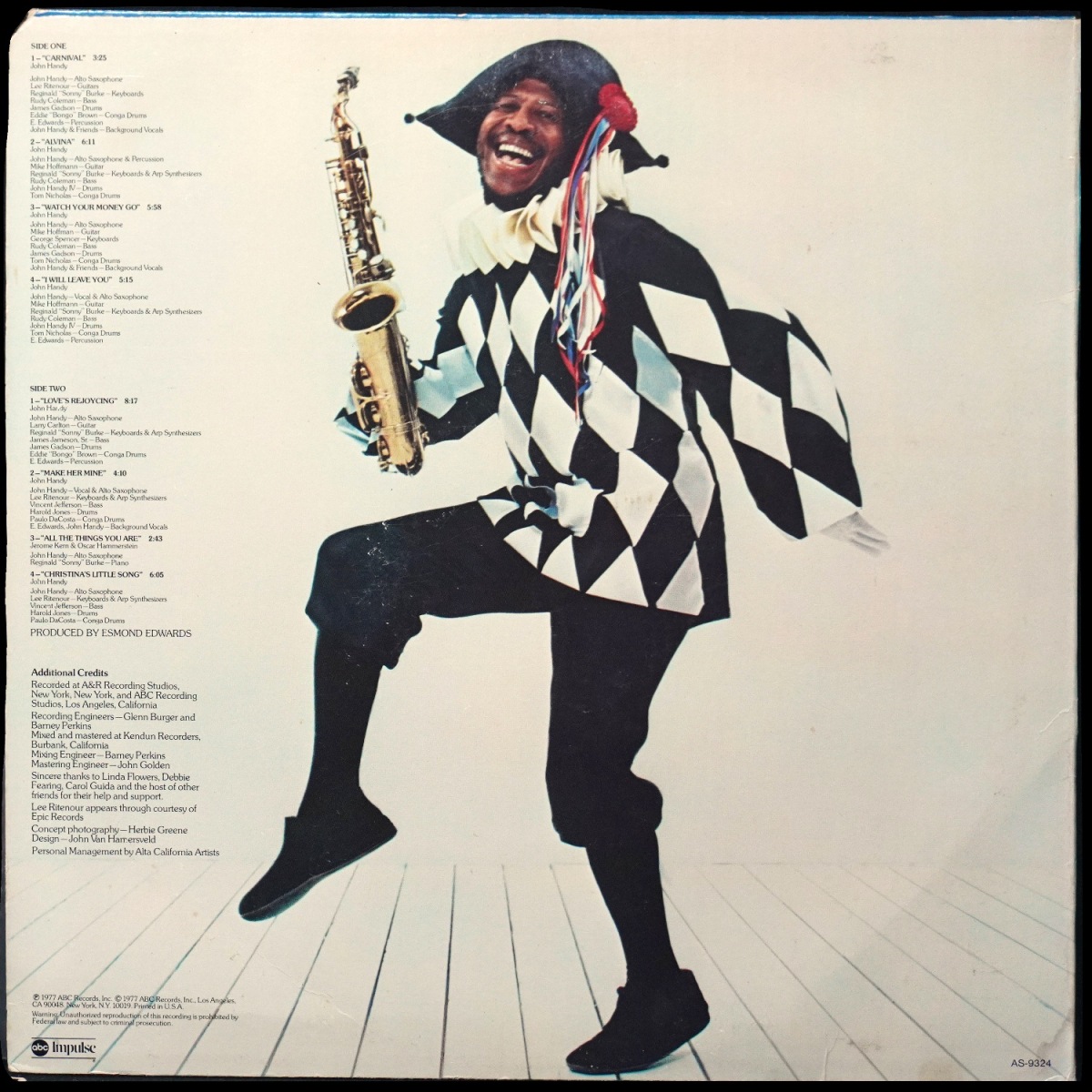 LP John Handy — Carnival фото 2