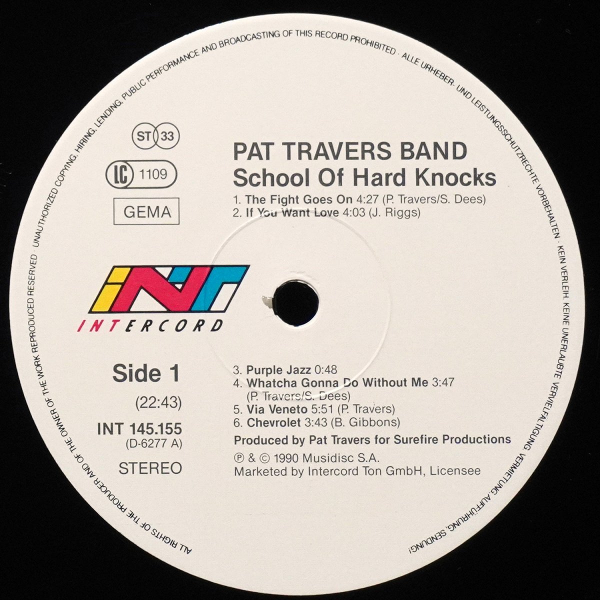 LP Pat Travers Band — School Of Hard Knocks фото 2